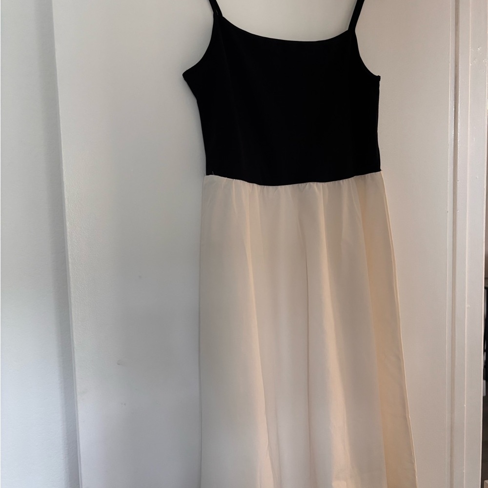 H&M Black Spaghetti Strap Two-Tone Dress